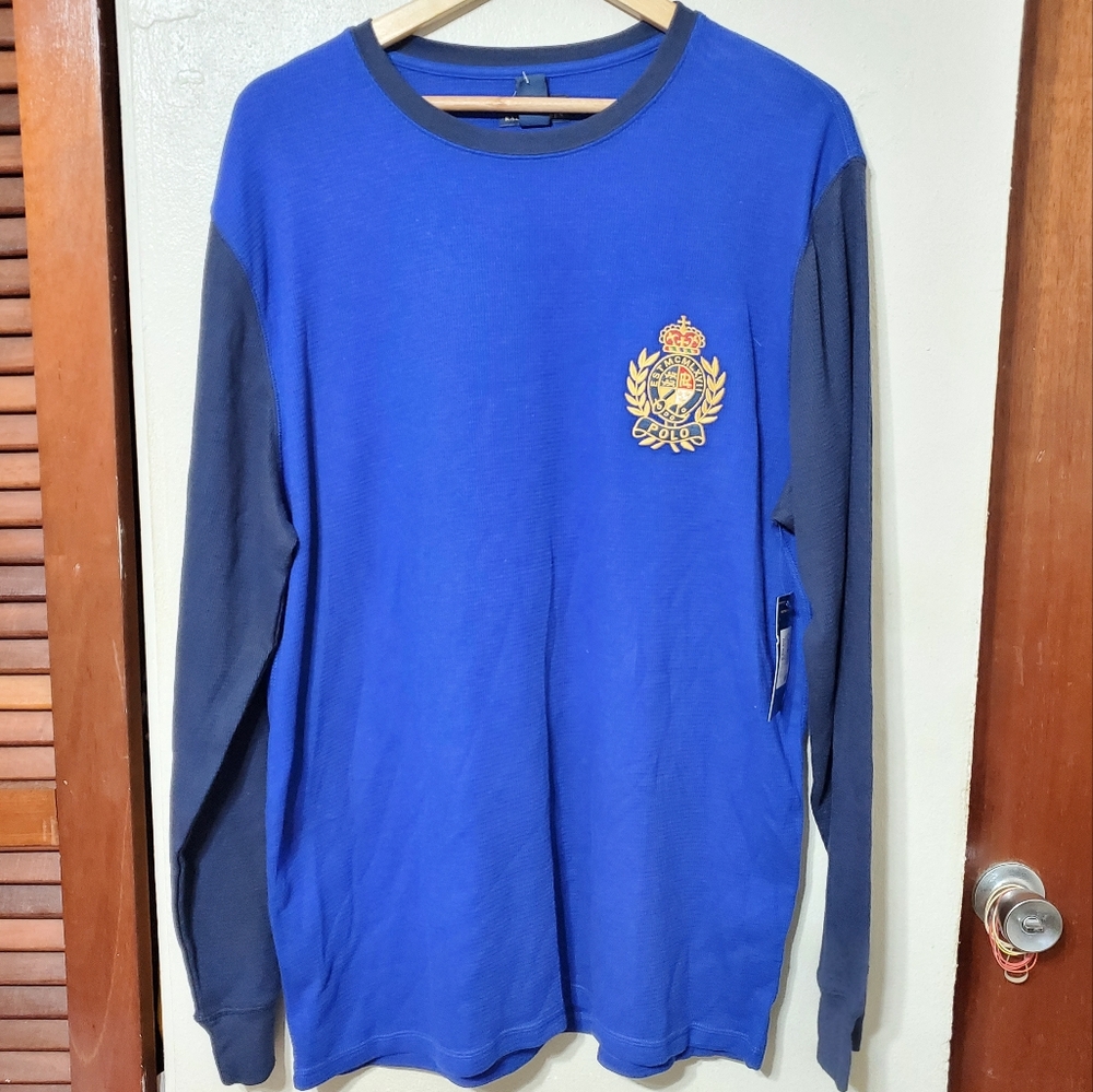 Polo ralph lauren crest waffle knit thermal
